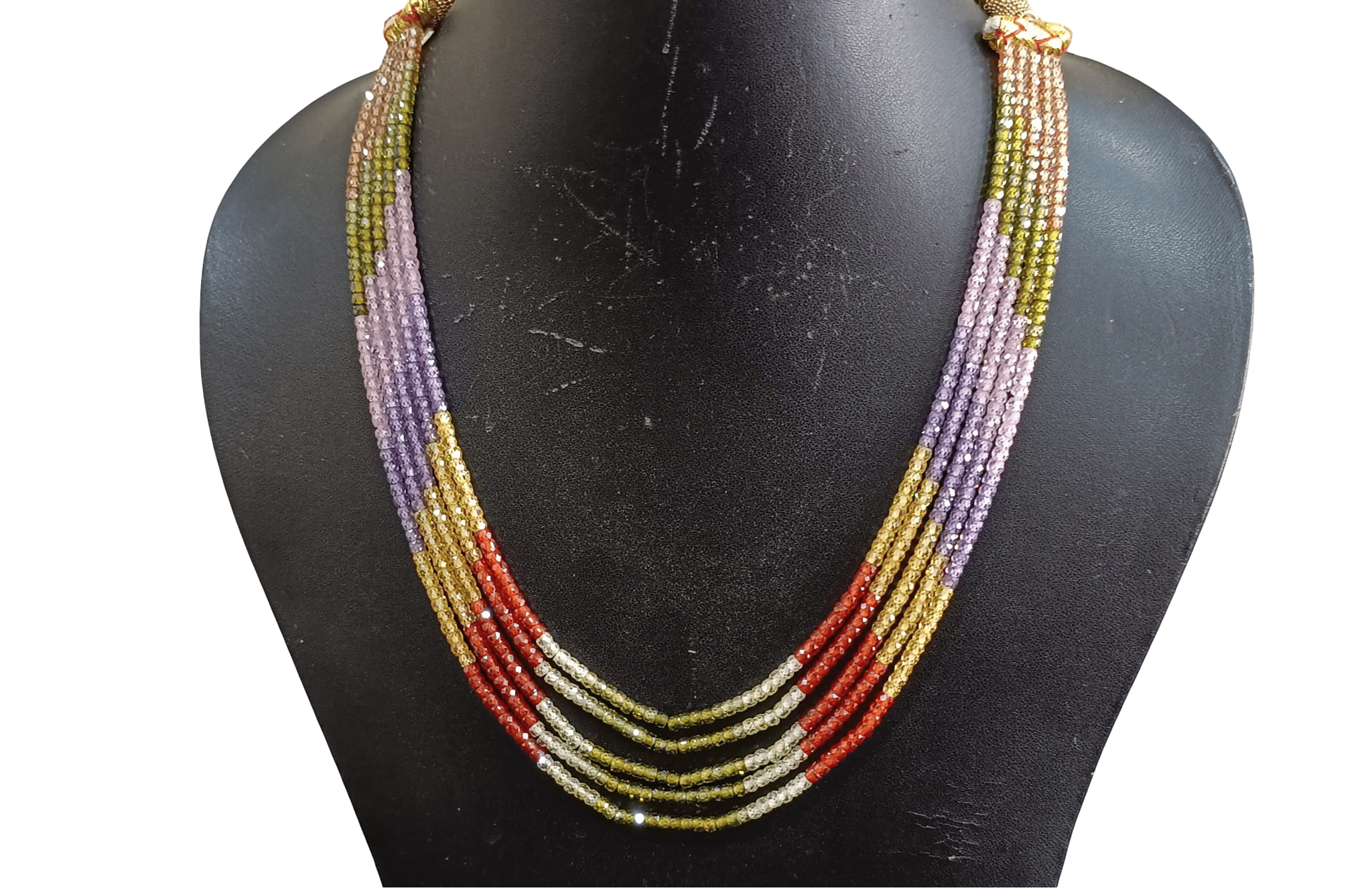 Multi-Strand Gemstone Necklace - Colorful Statement Jewelry