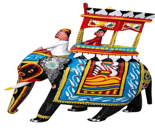 Handcrafted Wooden Elephant Showpiece - Indian Art Decor