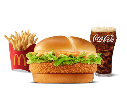 Crispy Veggie Burger Meal (M)