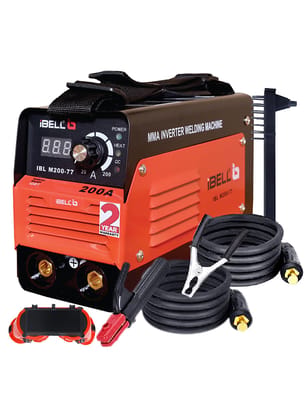 iBELL M200-77BC  Inverter ARC Welding Machine 200A | Adjustable Hot Start & Arc Force | Portable IGBT Welder with Anti-Stick | 220V ±15% | Supports 1-4mm Electrodes