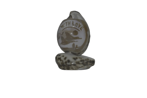 Seashell Ornament with 'With Love' Engraving
