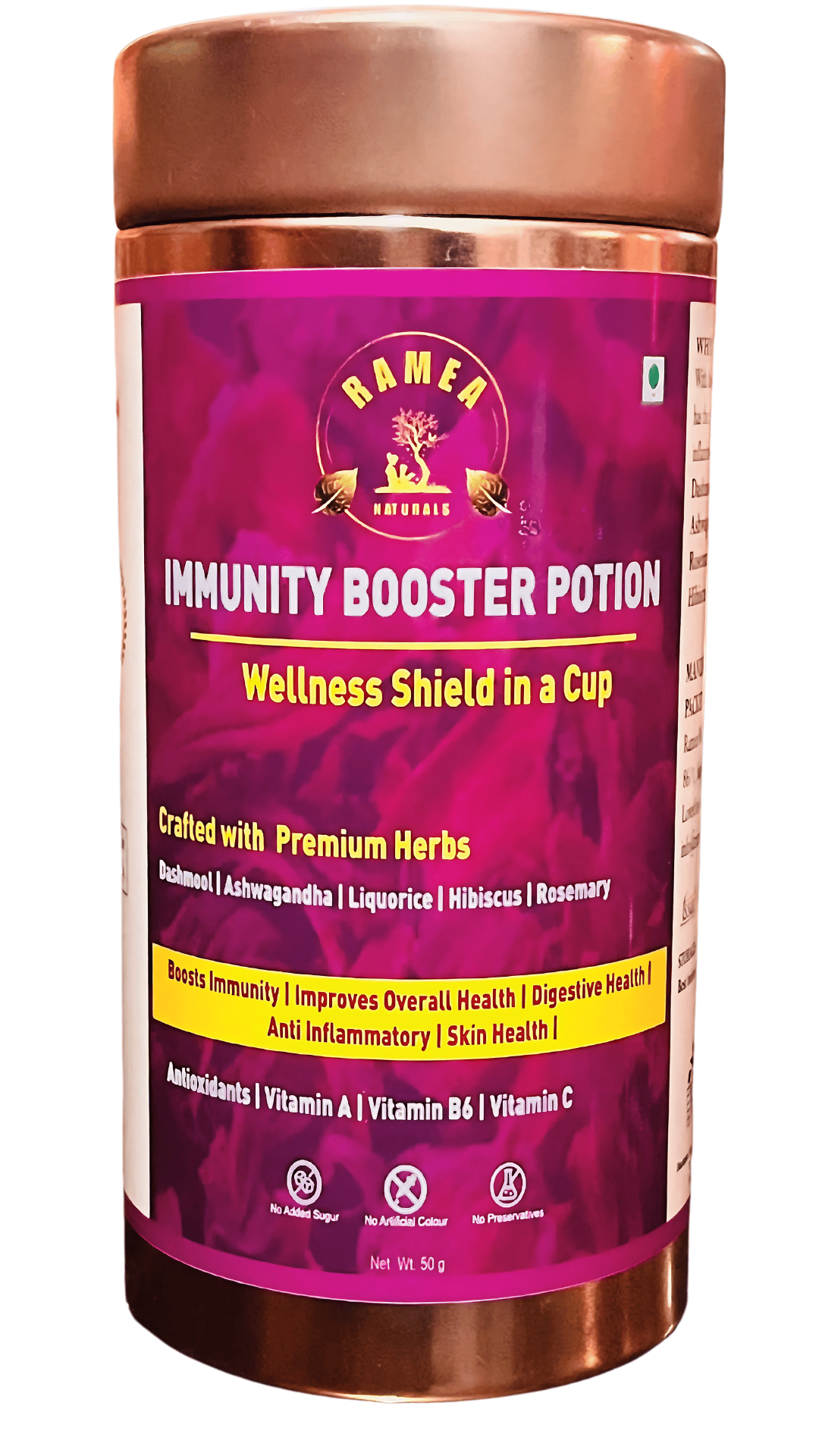 RAMEA Ayurveda | Immunity Booster Tea | Herbal Tea | Premium Herbal Formulation | 50g 
