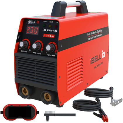 iBELL M320-104 Inverter ARC Welding Machine 320A | Professional & DIY IGBT Welder | Adjustable Arc Force & Built-in Hot Start & Anti-Stick | 1–5mm Electrodes | 220V