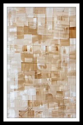 WHISPERS IN BEIGE WALLART 16in X 24in WITH BLACK FRAME