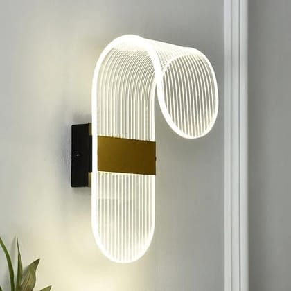 15watt LED Sconce Modern Transparent Indoor Home Acrylic Wall Lamp - Warm White (1)