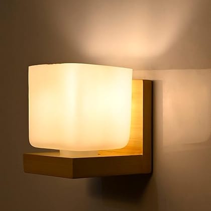 Home Decorative Modern Wall lamp for Living Room, Bedside, Bedroom, Decorative Light for Indoor Application Without Bulb (Wood,) (Style 1) (Style1)