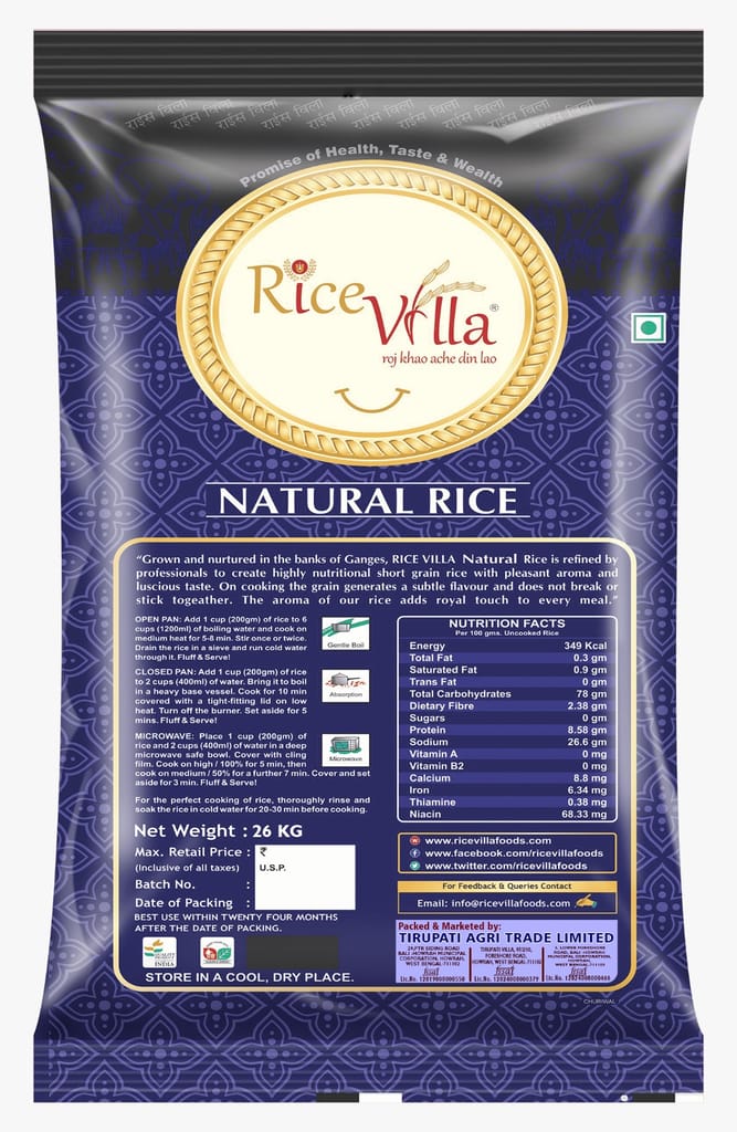 Rice Villa | Standard Minilket | Rice | 26 kg | Miniket Rice