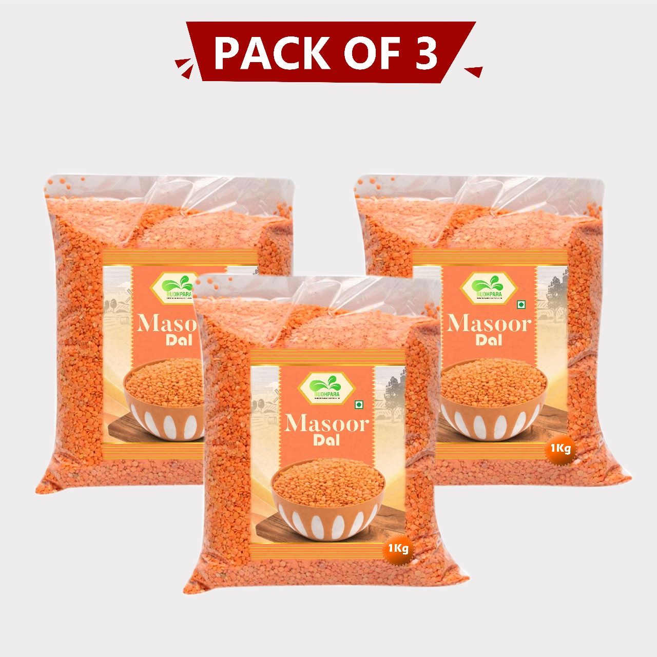 Masoor Dal (Pack of 3)