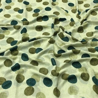 SVB Sarees Womens Green Abstract Printed Georgette Saree With Blouse Piece