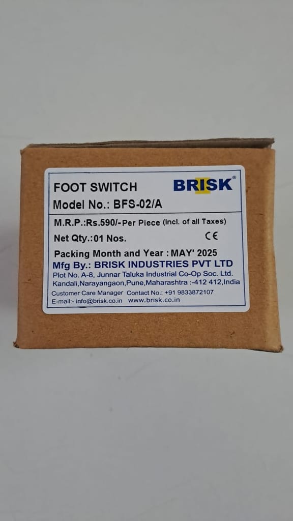 BRISK Foot Switch, BFS-02/A, 10A / 250VAC