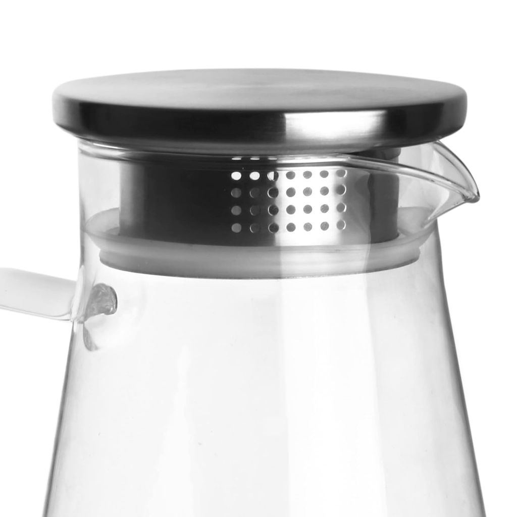 Treo By Milton Conic Borosilicate Glass Jug, 1800 ml, Transparent | Serve Water | Beverages | Iced Tea | Juices | Cocktail | Milk | Chaas | Shakes