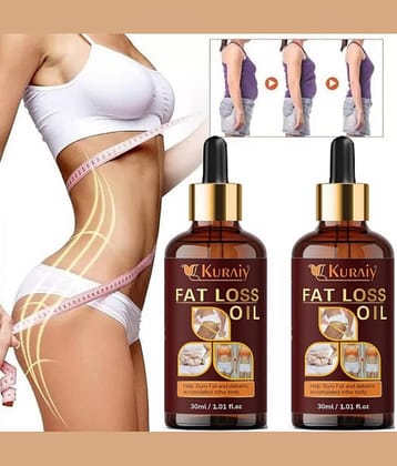 KURAIY Tummy Ginger Oil, For Belly Drainage Ginger Oil For Belly Weight Loss Oil Pack of 2