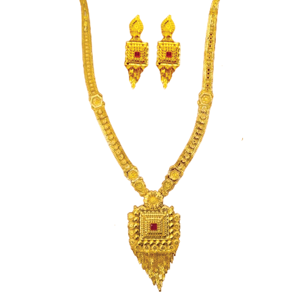 One Gram Gold Indian Traditional Antique Necklace Set with Earrings | Designer Wedding Jewelry | Ethnic Bridal Jewelry Set