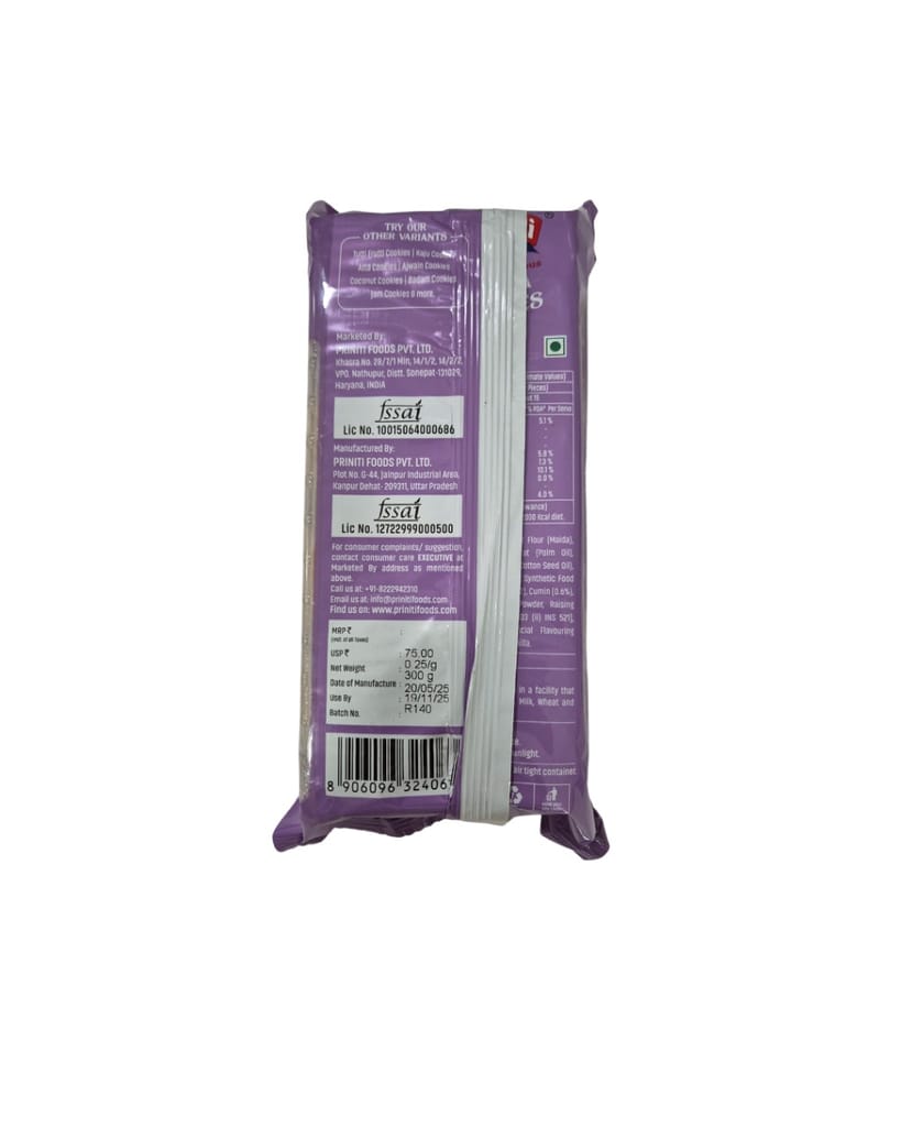 Priniti Jeera Cookies - Rich & Delicious Cumin Flavored Biscuits