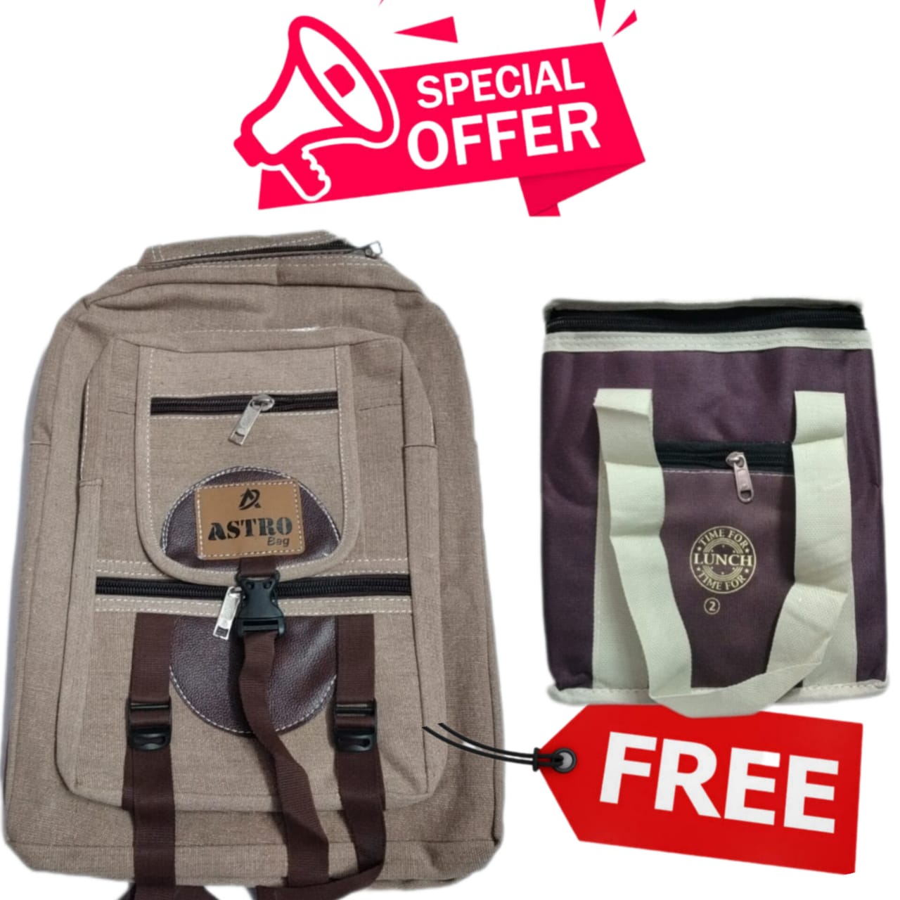 Cotton School Bag Set 01