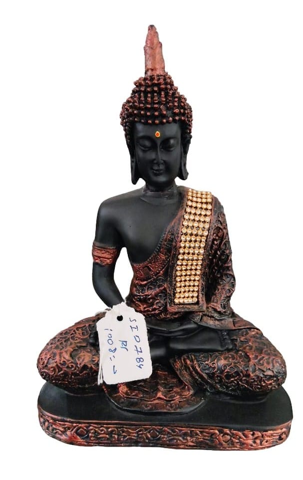 Exquisite Black & Copper Buddha Statue - Home Decor