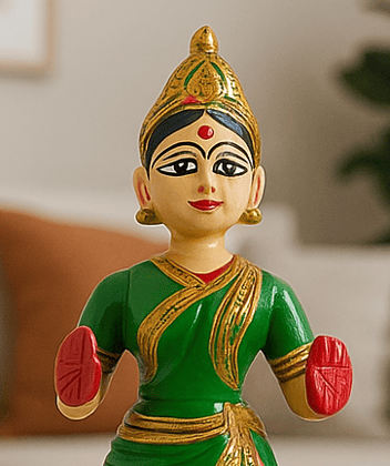 Wooden Indian Classical Dancer Figurine