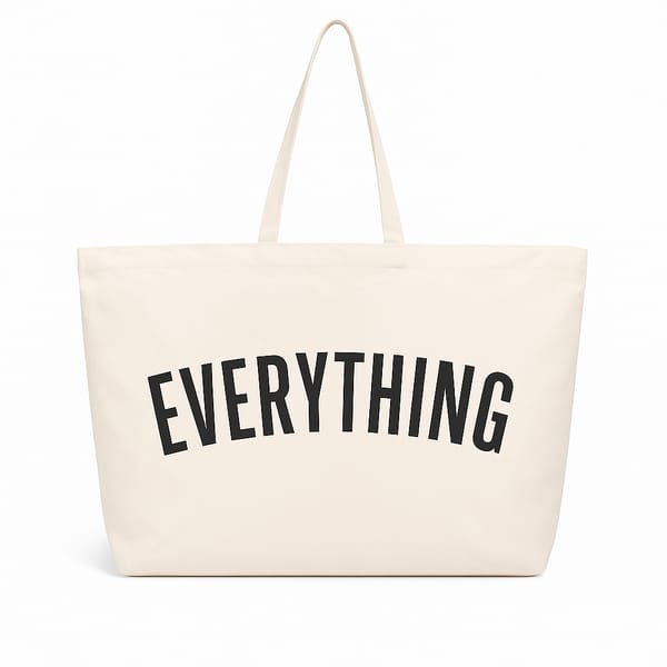 Miloy Extra Large Canvas Foldable Tote Bag for Travel, Shopping, Drawing Class | Heavy Duty Big Size Light Weight Luggage Bag | Single Compartment Without Zipper | Xlarge Everything Tote Bag