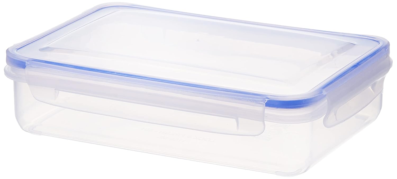 Clear Rectangular Food Storage Container with Locking Lid