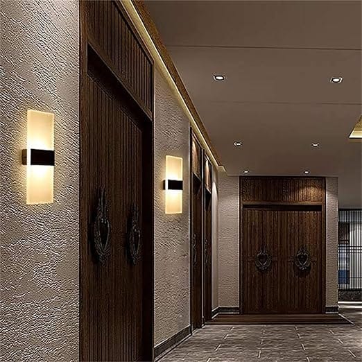 (Pack of 2) 15 Watts Rectangular LED Wall Lamp Acrylic - Warm White