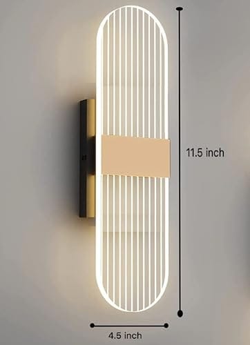 Pack of 2 Modern LED 15watt Round Shape Nordic Sconce Transparent Indoor Home Acrylic Wall Lamp - Warm White (2, Round Shape)