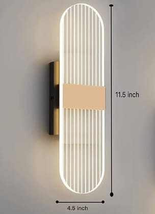 Pack of 2 Modern LED 15watt Round Shape Nordic Sconce Transparent Indoor Home Acrylic Wall Lamp - Warm White (2, Round Shape)