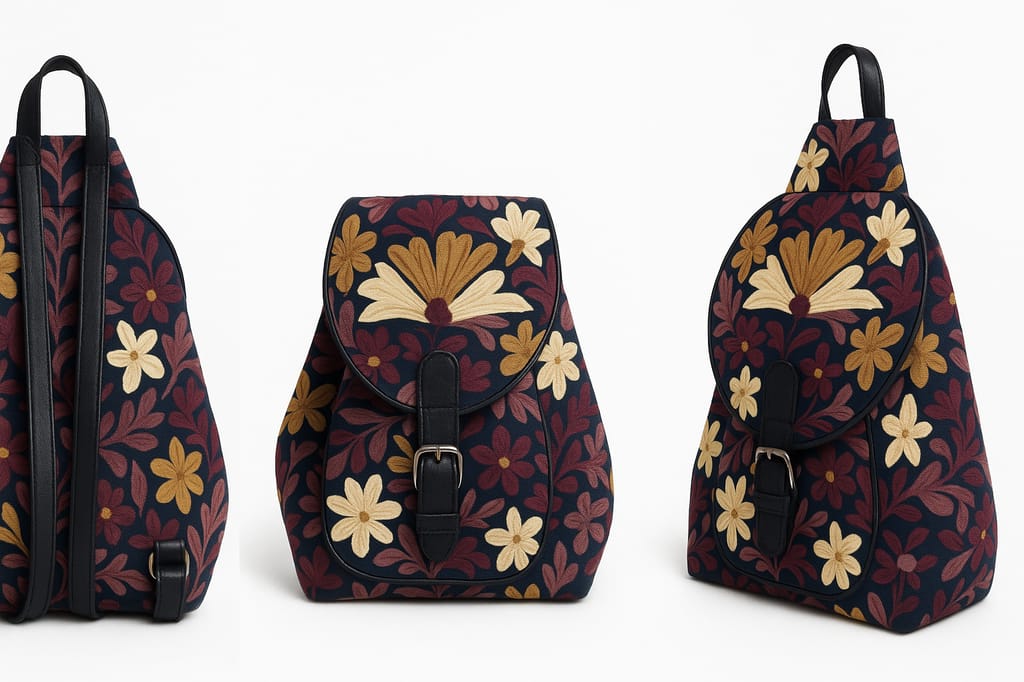 Floral Pattern Backpack - Stylish & Functional
