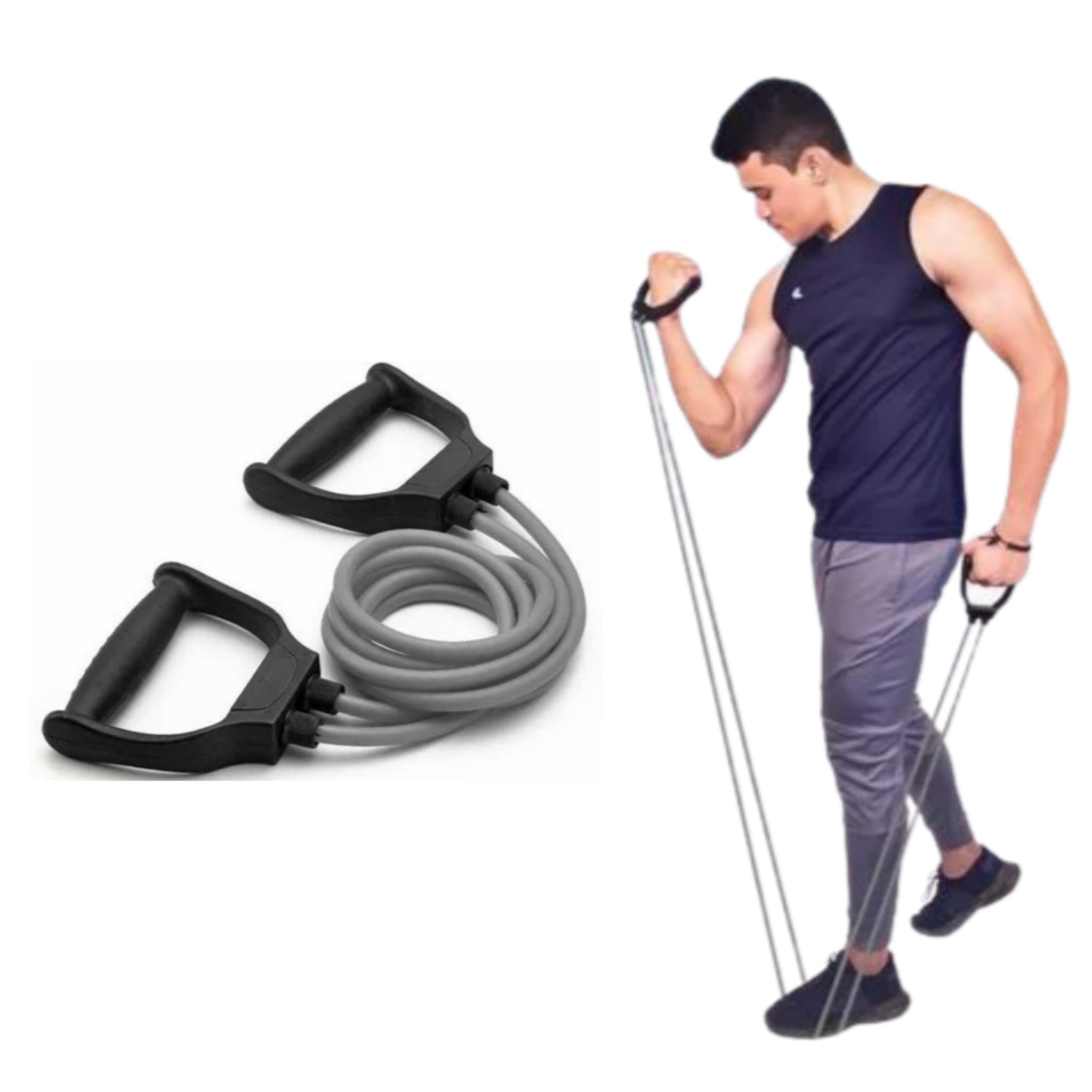 Toning Tube for Home and Gym Workout for Arms, Legs & Muscels Strength Multicolor (Pack of 1)