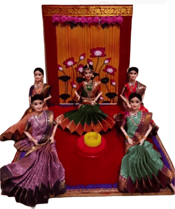 Indian Doll Display Set: Traditional Attire & Cultural Elegance