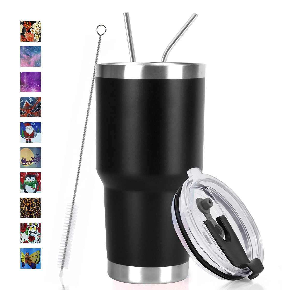 1200ML Stainless Steel Vacuum Insulated Tumbler with Lid & Straw keeps Hot & cold Stainless Steel Tumbler