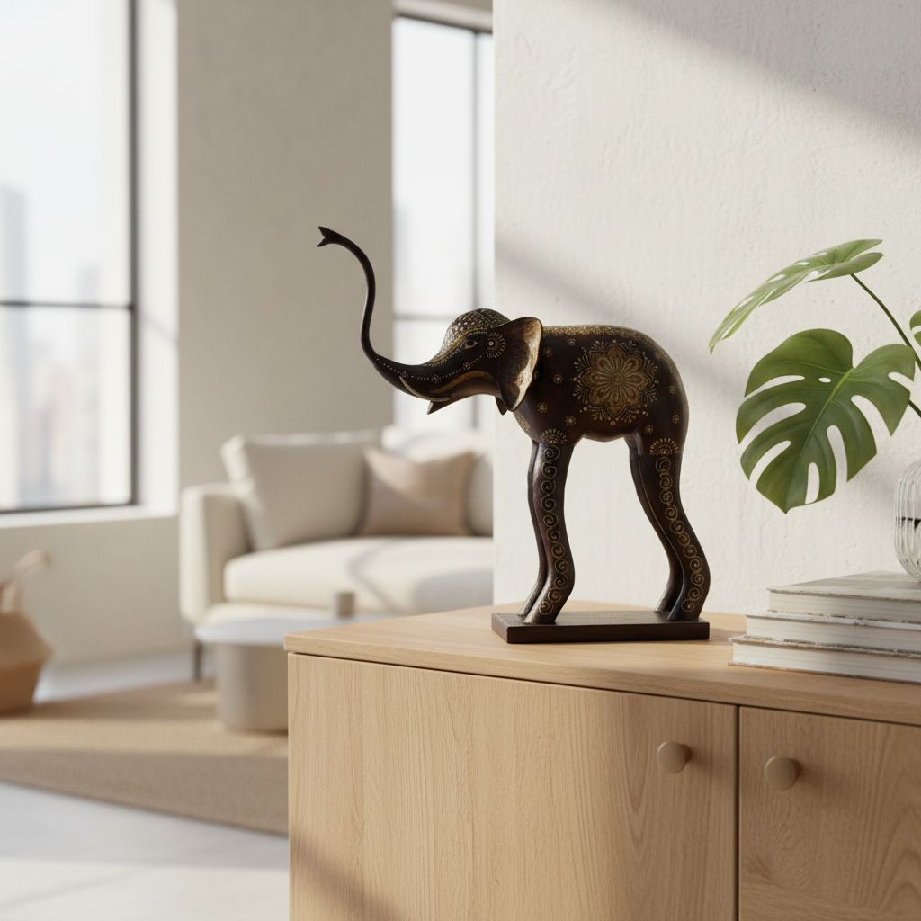 Metallic Elephant Home Decor Gift Item Handicraft Idol