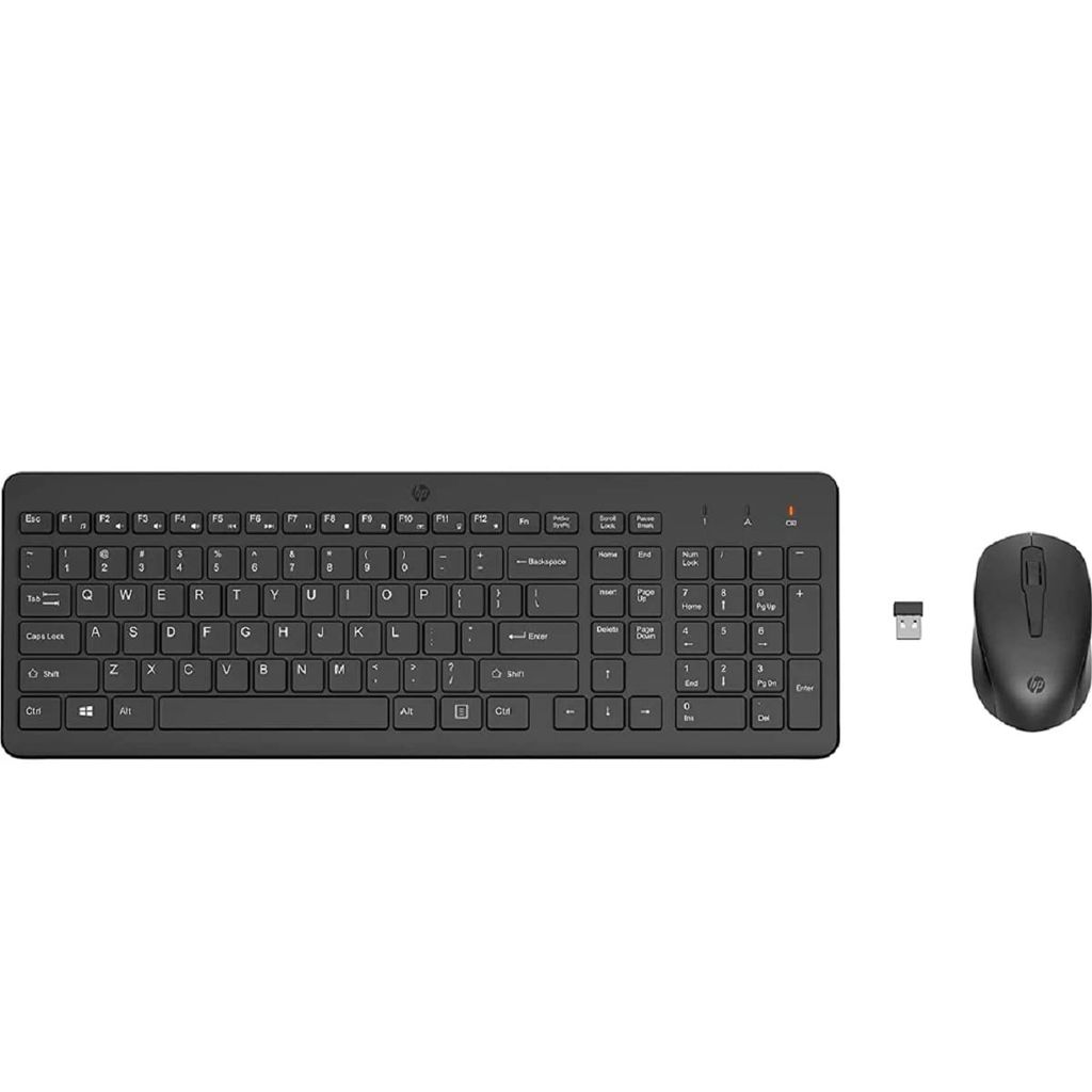 HP 330 Wireless Black Keyboard and Mouse Set with Numeric Keypad, 2.4GHz Wireless combo (unboxed)
