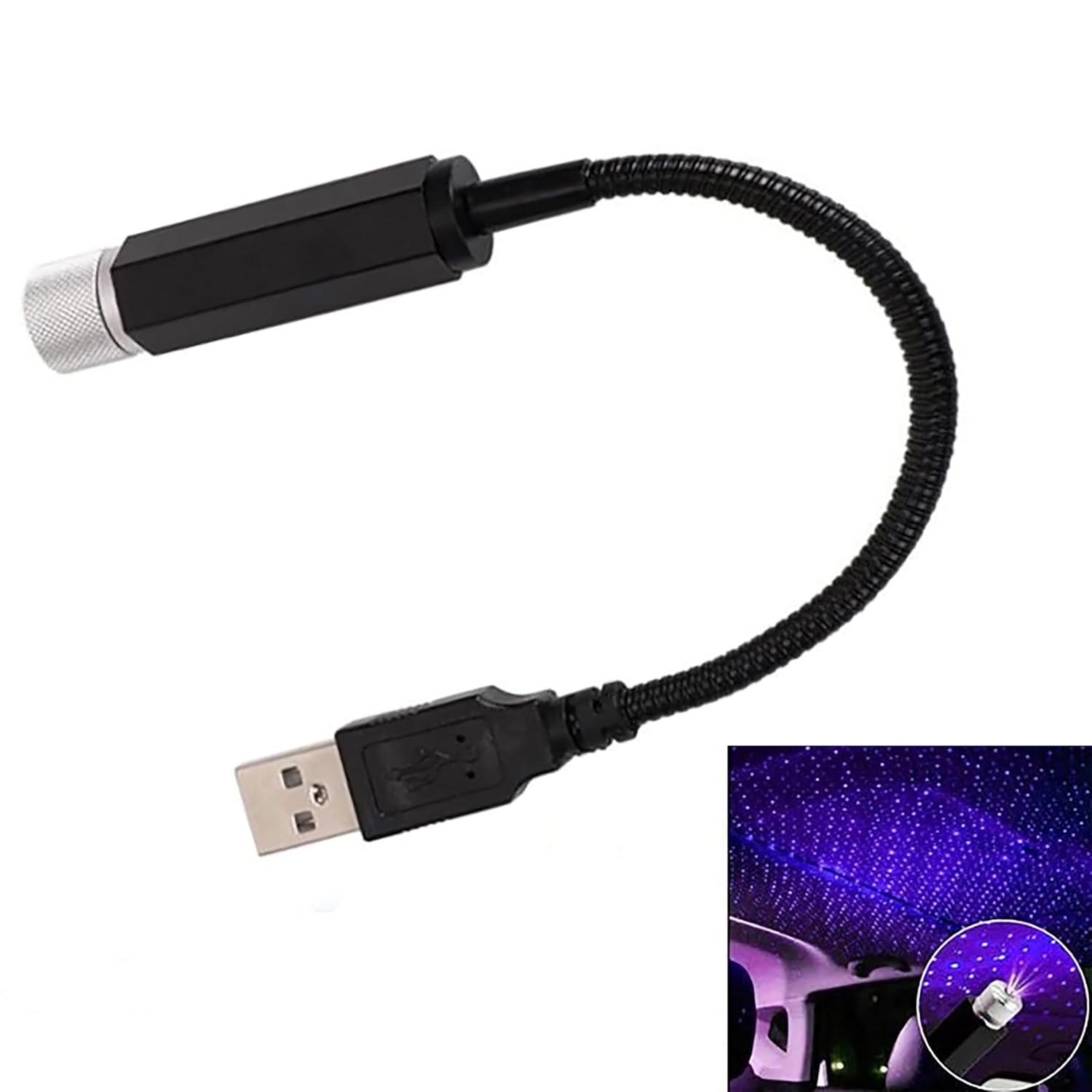 USB Car Roof Star Projector - Interior Ambient Light