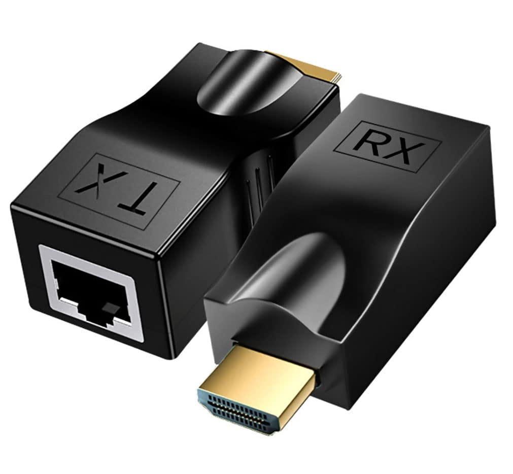 Smart Pro HDMI to RJ45 Adapter 30Mts, Extender Over Ethernet Cable, TX & RX Converter