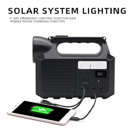 Solar Powered LED Emergency Light Kit with Flashlight