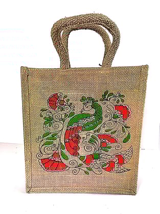 Floral Jute Tote Bag - Eco-Friendly Shopping Bag Floral Jute Tote Bag - Eco-Friendly Shopping Bag