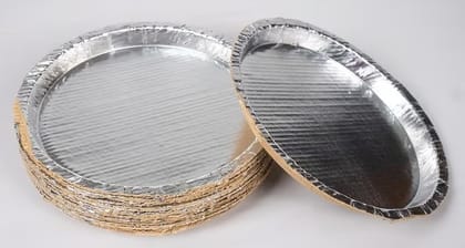 Silver Disposable Paper Plates - Elegant & Eco-Friendly