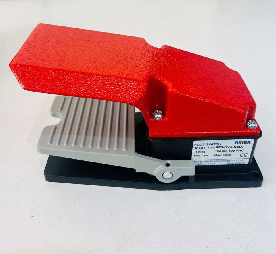 BRISK Foot Switch, BFS-05/X/RED, 10A/500VAC