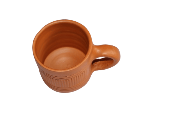 Handcrafted Terracotta Mug - Rustic and Durable coffee & tee cup--2 pieces