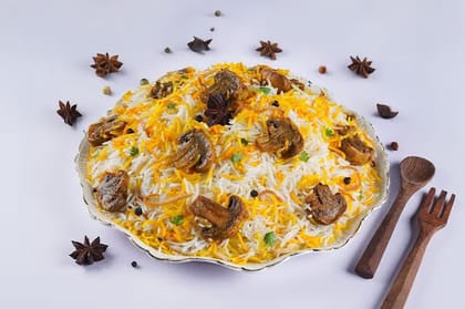 Lucknowi-Mushroom King Biryani (Serves 2)