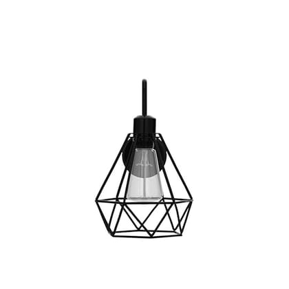 Vintage Wall Lamp Industrial Black Diamond Metal Cage Retro Living Room Wall Ceiling Lamp