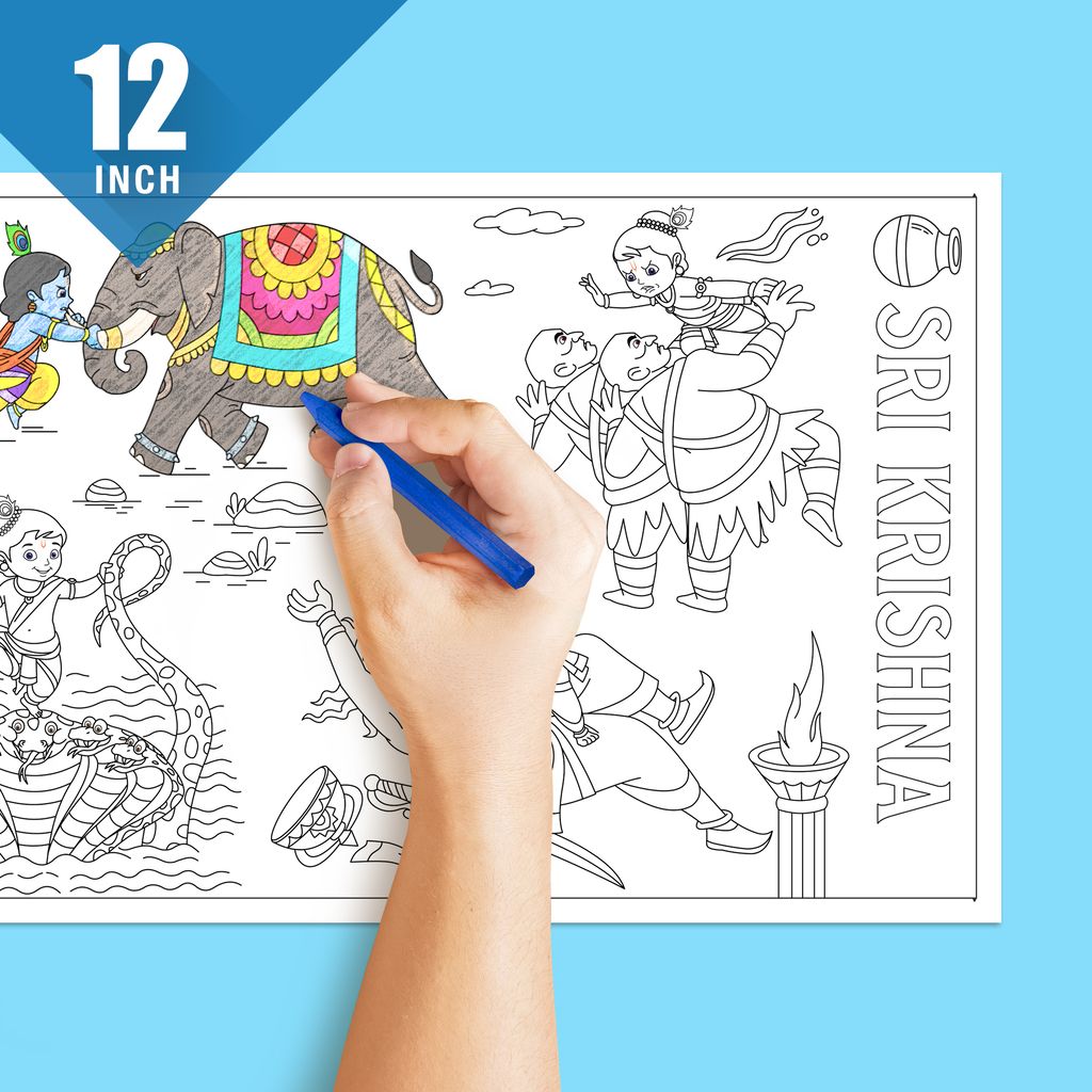 Krishna Reusable Wall Colouring Roll