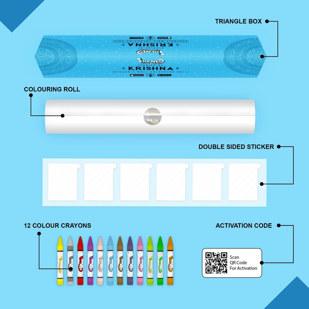 Krishna Reusable Wall Colouring Roll