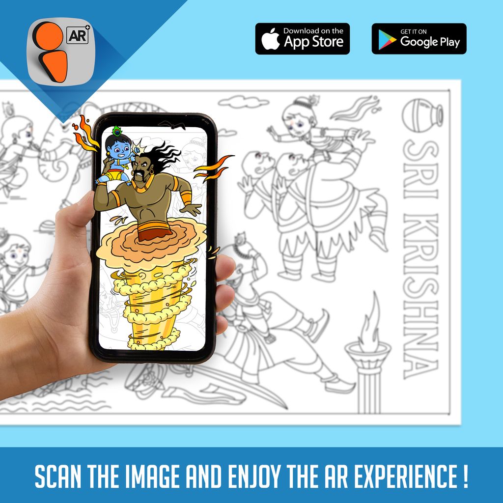 Krishna Reusable Wall Colouring Roll