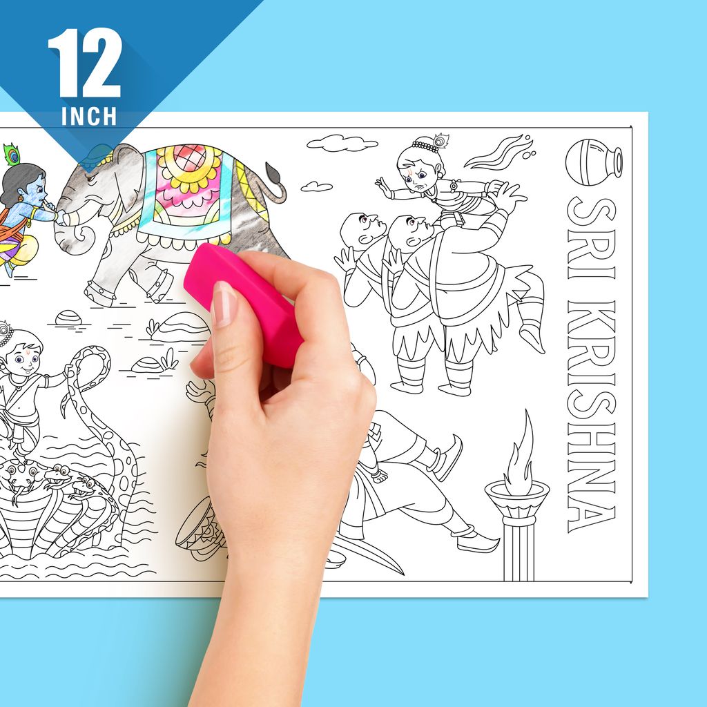 Krishna Reusable Wall Colouring Roll
