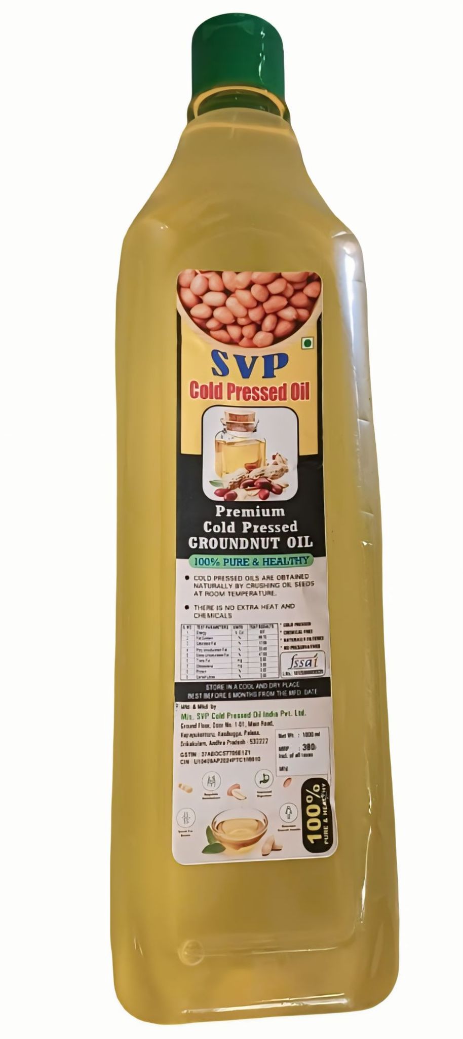 SVP Cold Pressed Groundnut Oil - 100% Pure & Healthy