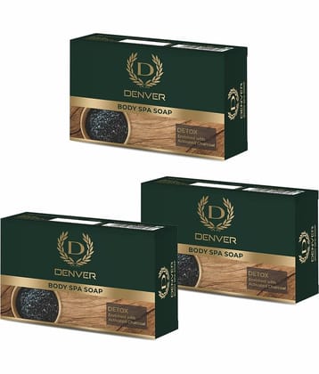 Denver Detox Body Soap For Men - 125GM Each (Pack of 3)