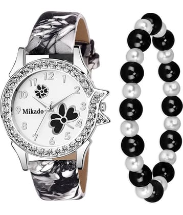 Mikado Leather Round Womens Watch