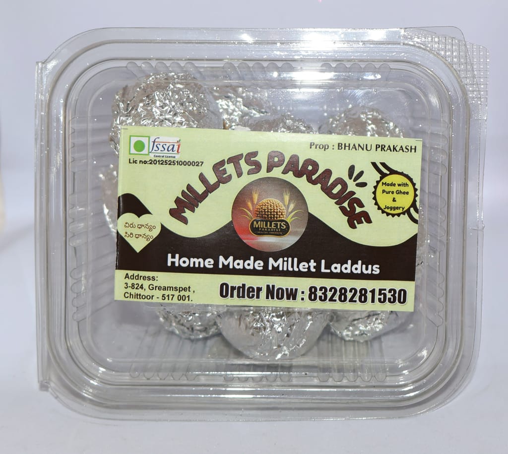 Millets Paradise Ragi Laddoo - Made with Pure Ghee & Jaggery