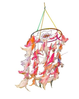 Colorful Feather Dreamcatcher - Handmade Bohemian Decor